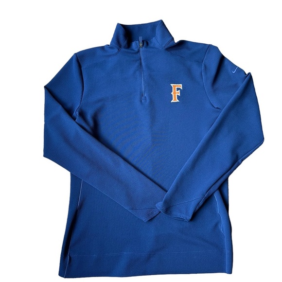 Nike Tops - Nike Blue 1/4 Zip Up Collar Dri-Fit Long Sleeve Pull Over‎ Shirt Size S